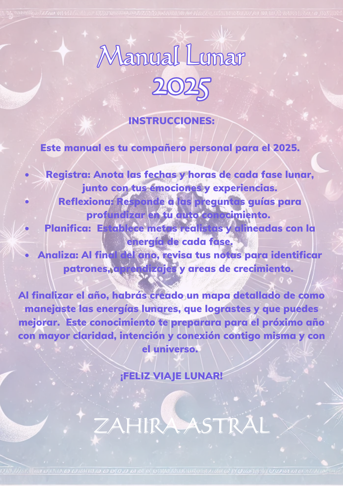 📖 Manual de Lunas 2025 – Diario, Agenda & Manifestación Lunar