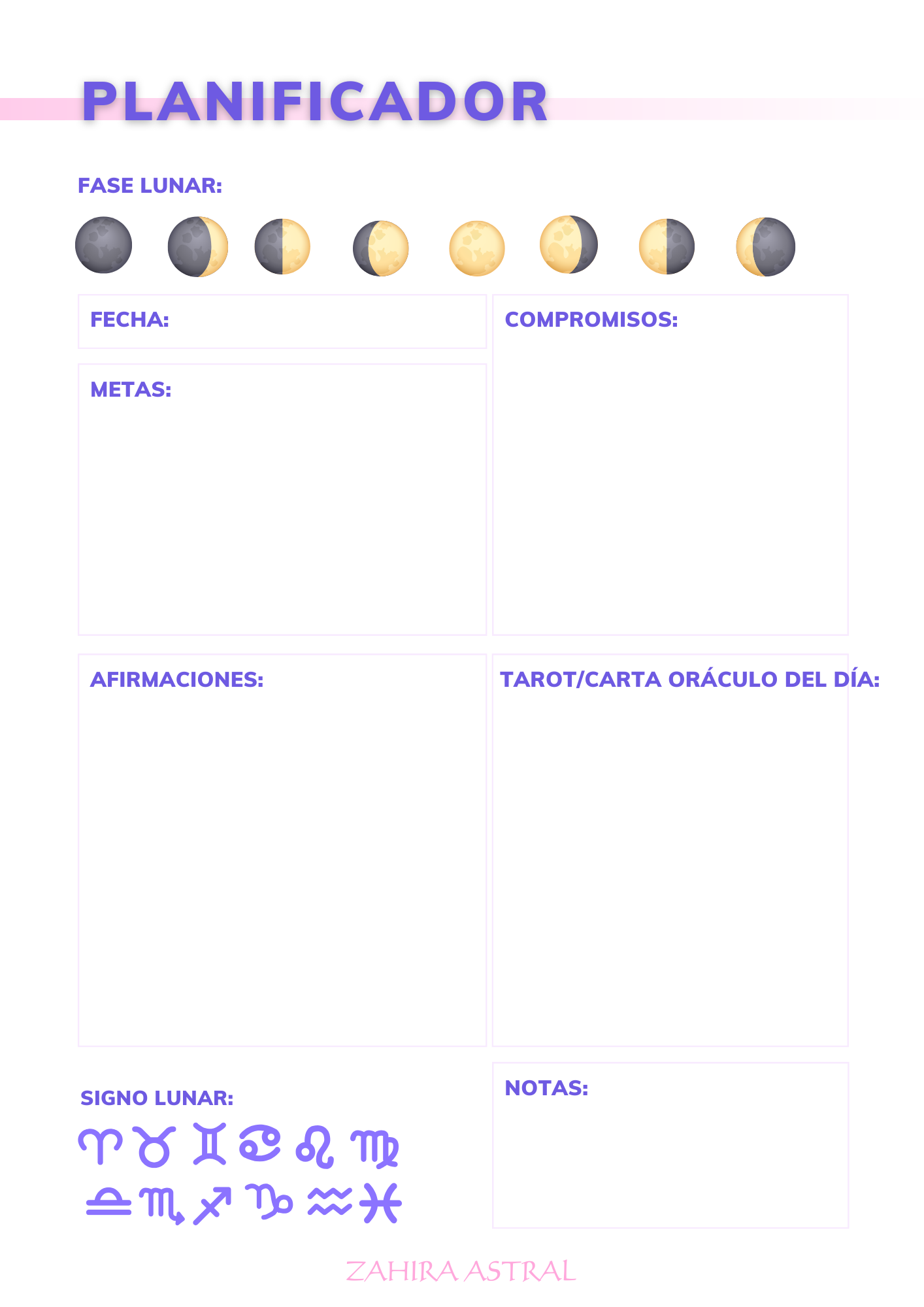 📖 Manual de Lunas 2025 – Diario, Agenda & Manifestación Lunar
