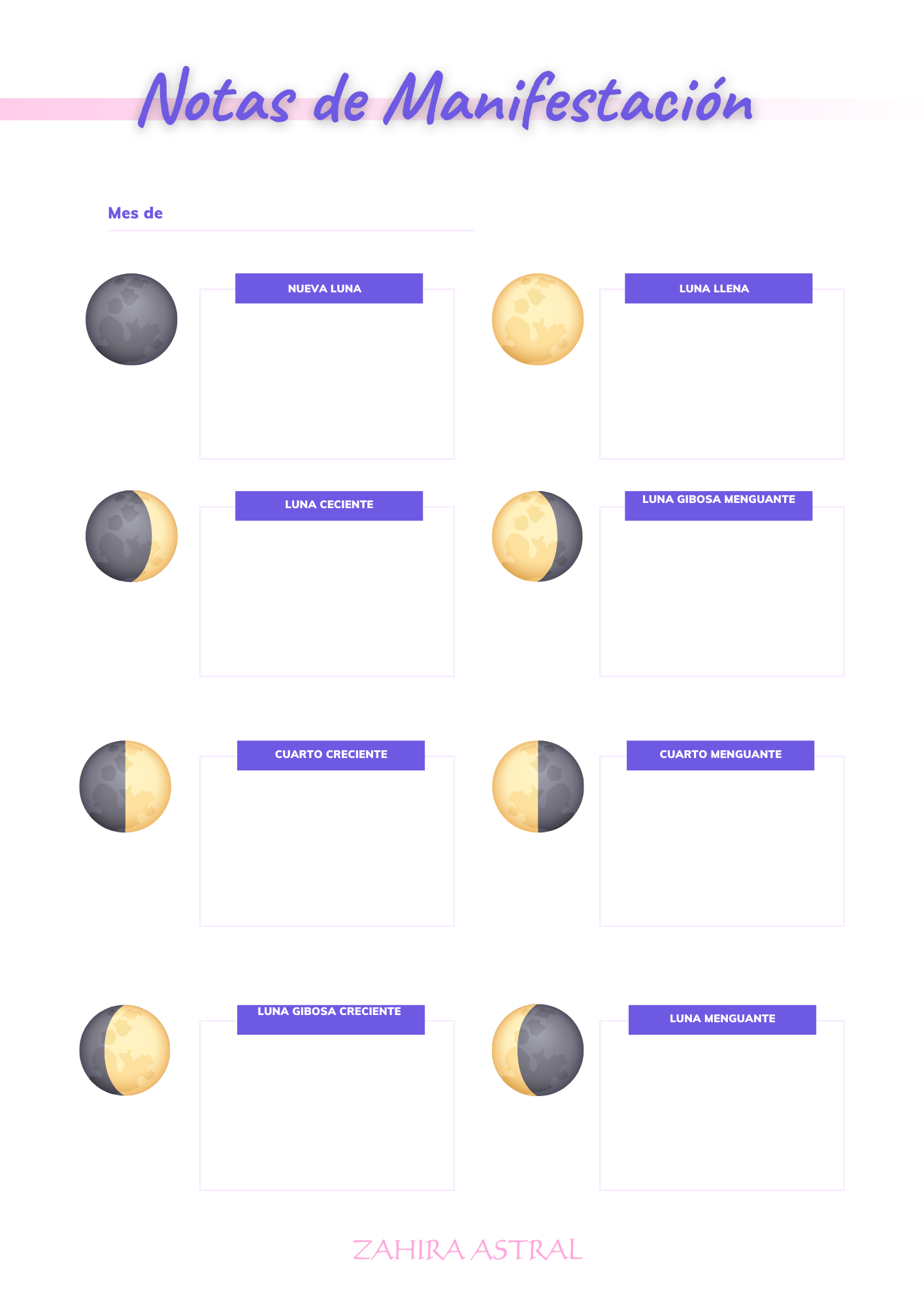 📖 Manual de Lunas 2025 – Diario, Agenda & Manifestación Lunar